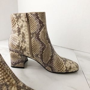 daria snakeskin bootie